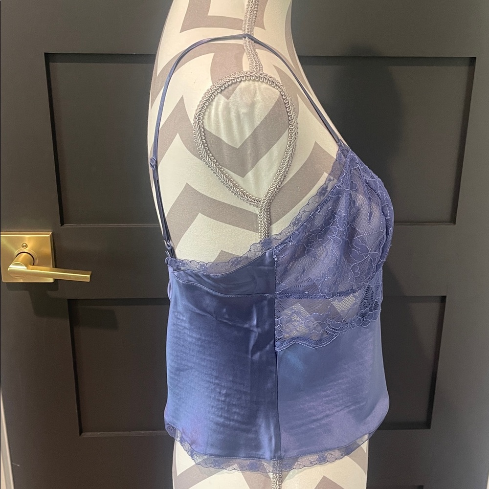 Victoria’s Secret Silk Lace Chemise in Periwinkle Blue Size M - Picture 5 of 6